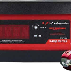 Schumacher SP1356 Fully Automatic Battery Charger, Maintainer, and Auto Desulfator - 3 Amp, 6/12V - For Cars, Motorcycles, Lawn Tractors, Power Sports